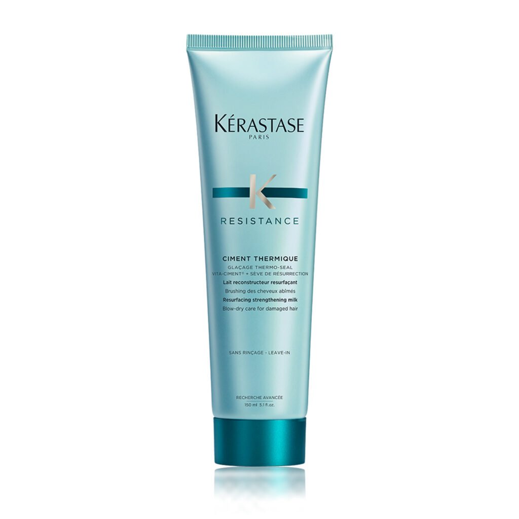 ciment thermique thermoprotecteur cheveux cassants soin sans rincage kerastase resistance 1